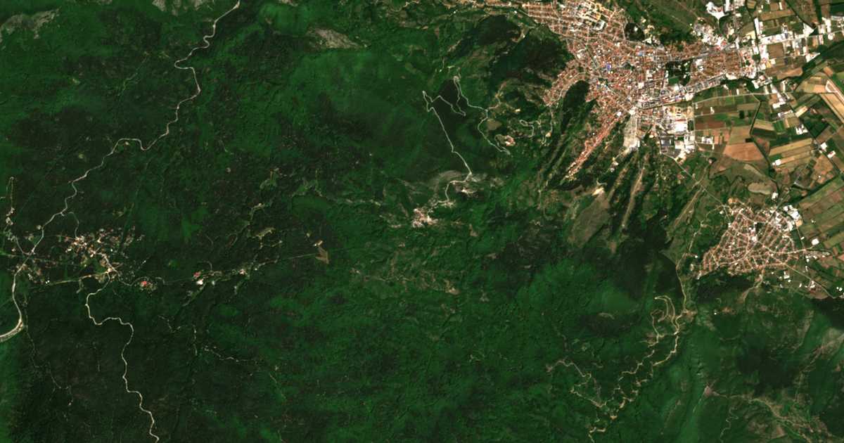 Satellitenkarte von Delčevo