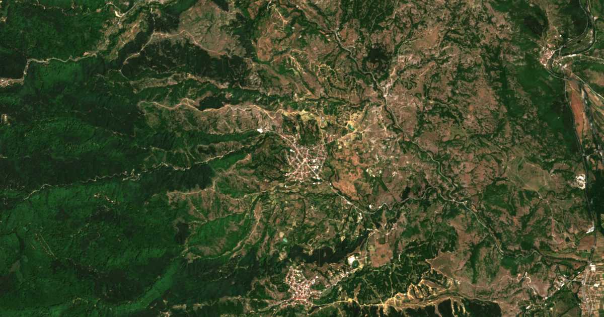 Satellitenkarte von Kornica