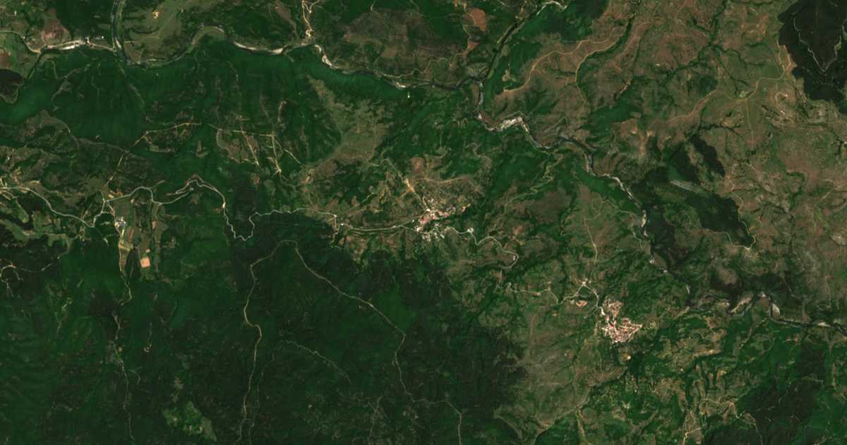 Satellitenkarte von Teplen
