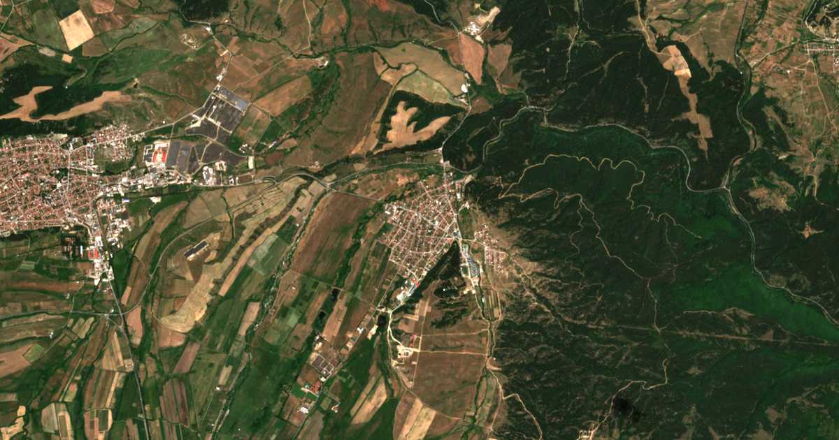 Satellitenkarte von Banja