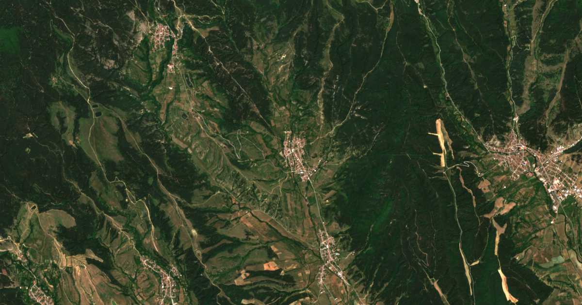 Satellitenkarte von Gorno Draglište