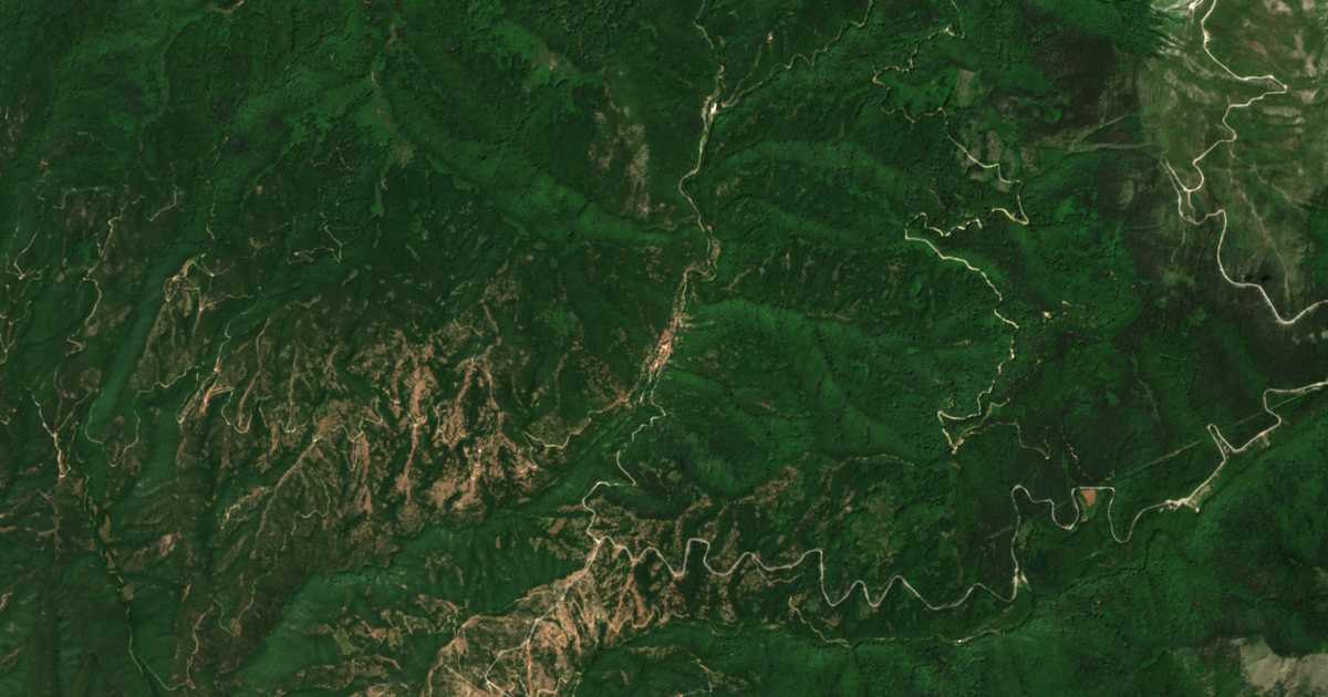 Satellitenkarte von Pirin