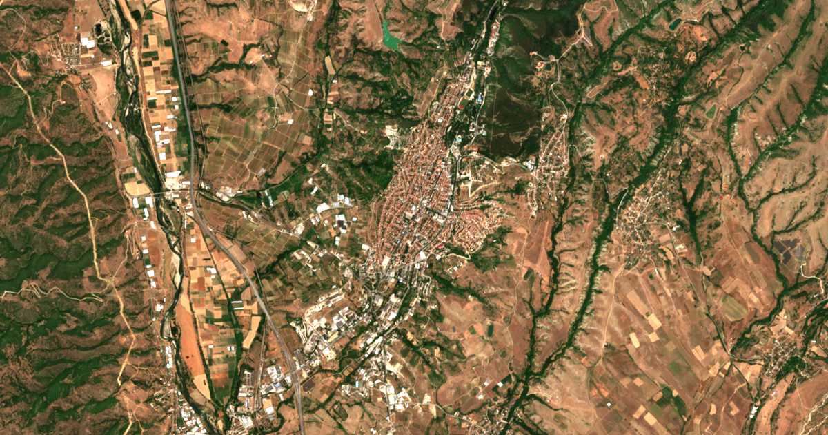 Satellitenkarte von Sandanski