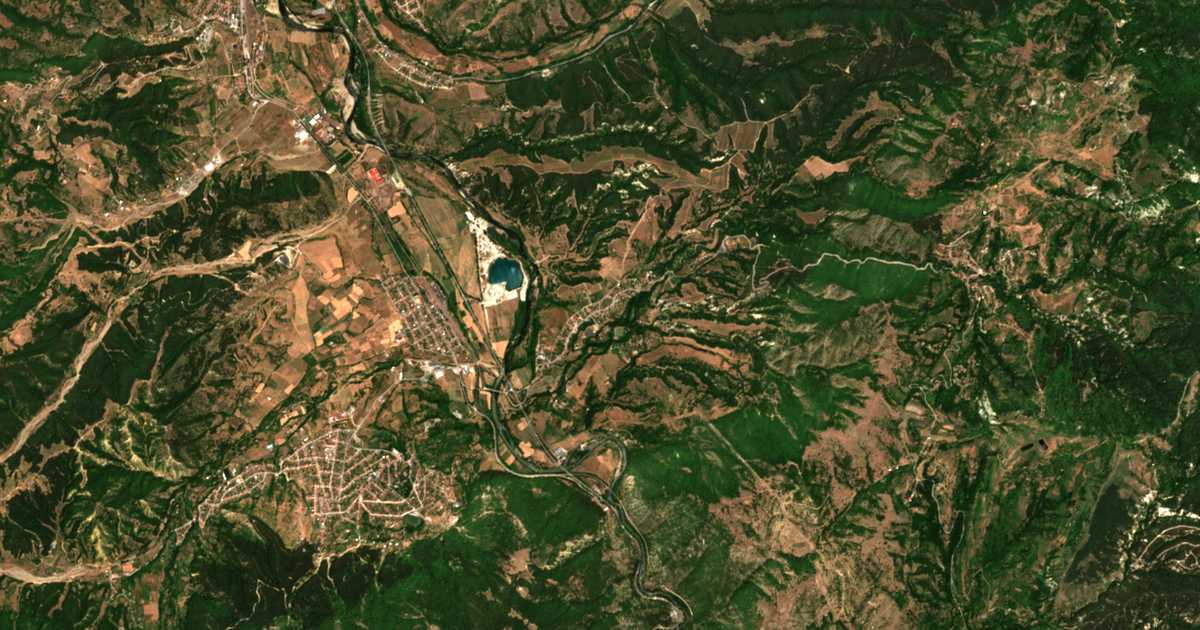 Satellitenkarte von Poleto