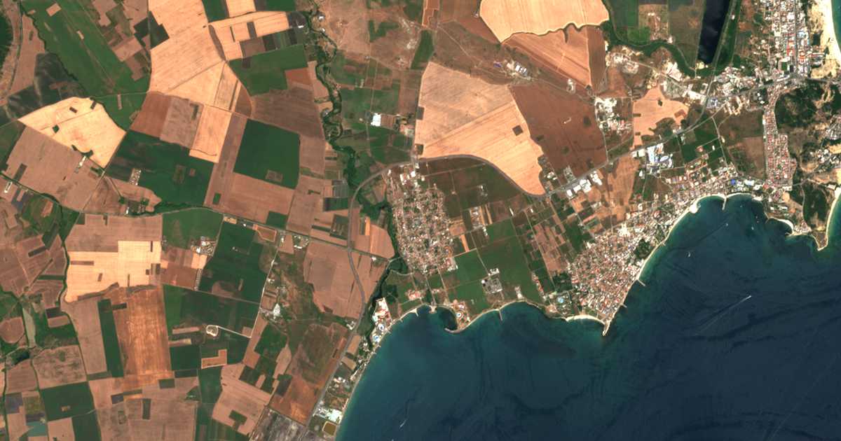 Satellitenkarte von Acheloj