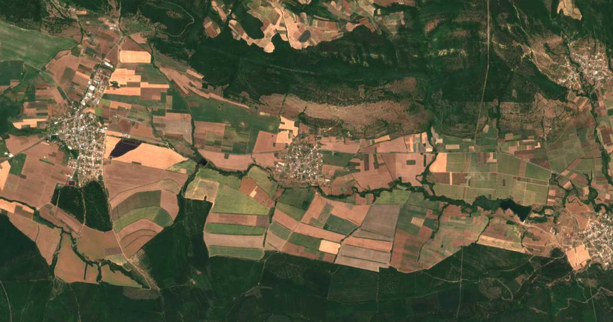 Satellitenkarte von Preobraženci