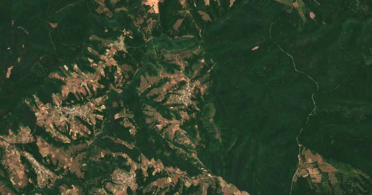 Satellitenkarte von Rožden