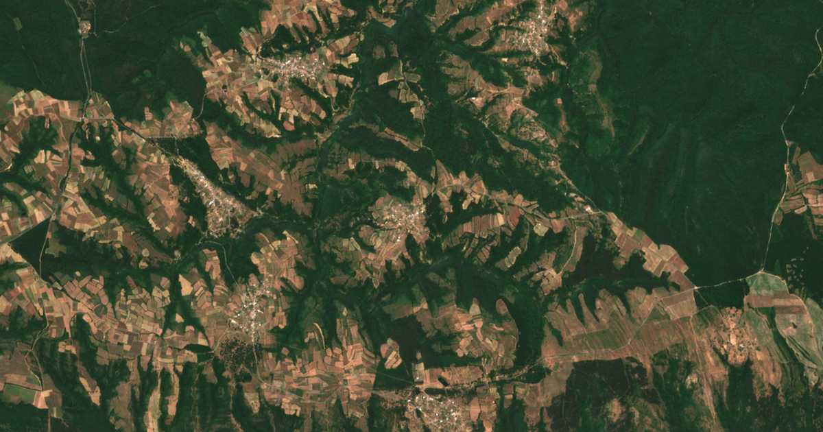 Satellitenkarte von Rudina