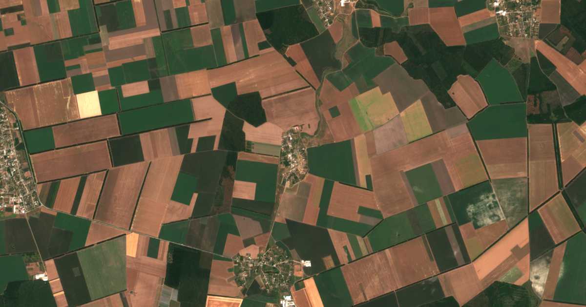 Satellitenkarte von Pčelino