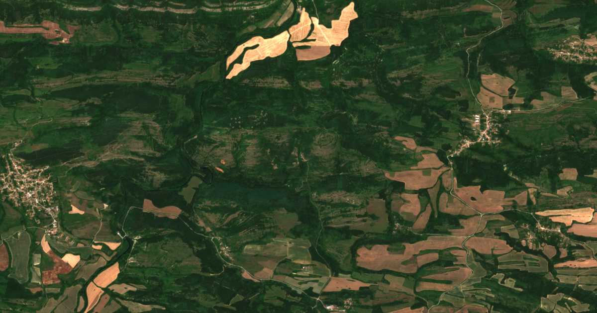 Satellitenkarte von Kalomen