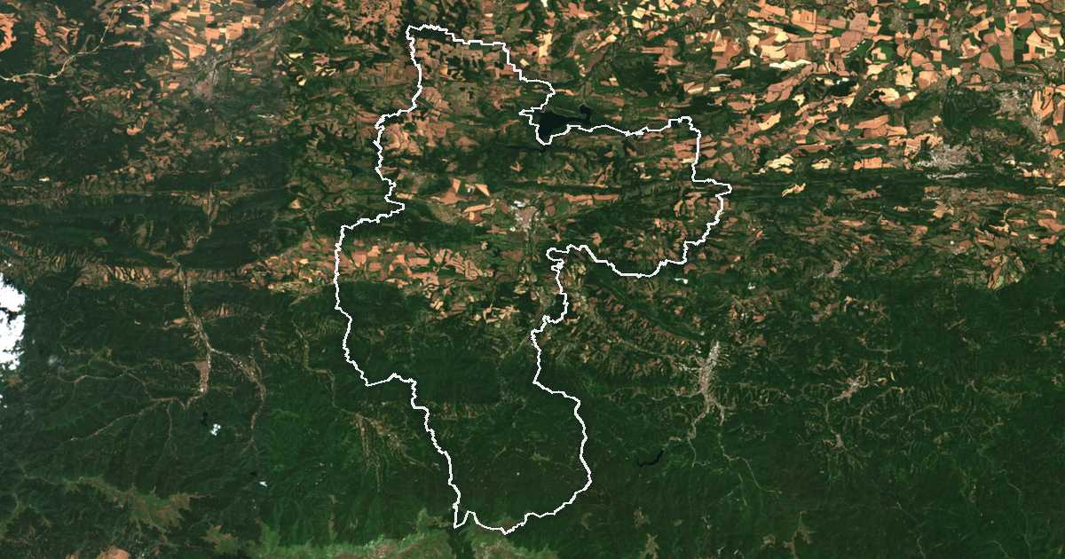 Satellitenbild mit eingezeichneter Grenze: Sevlievo