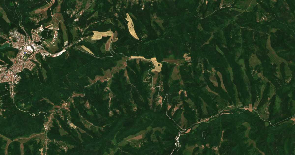 Satellitenkarte von Manevci