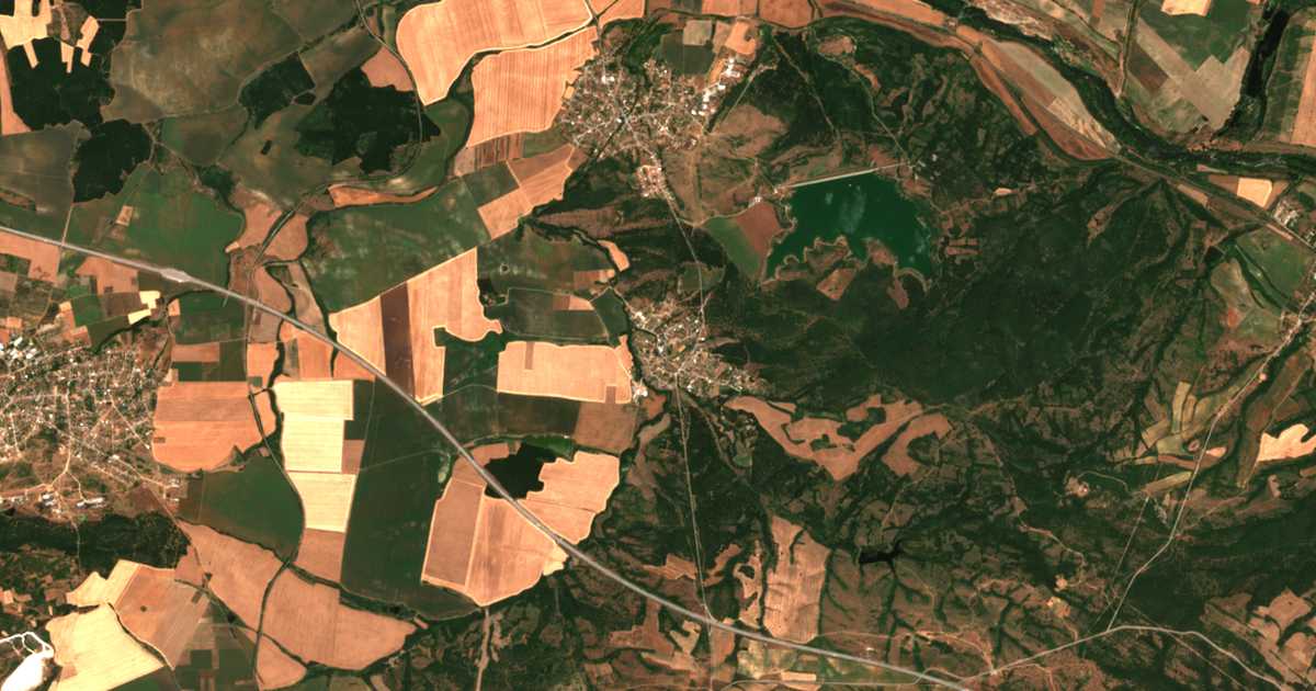 Satellitenkarte von Voden