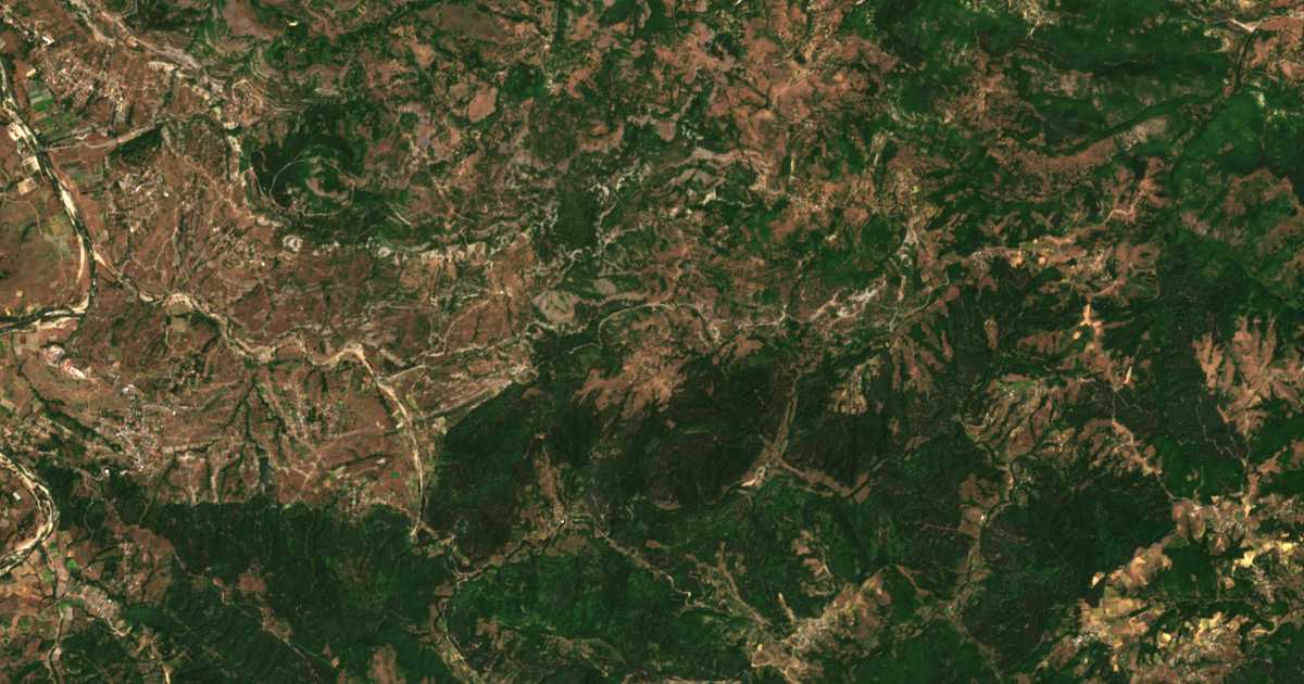 Satellitenkarte von Delvino