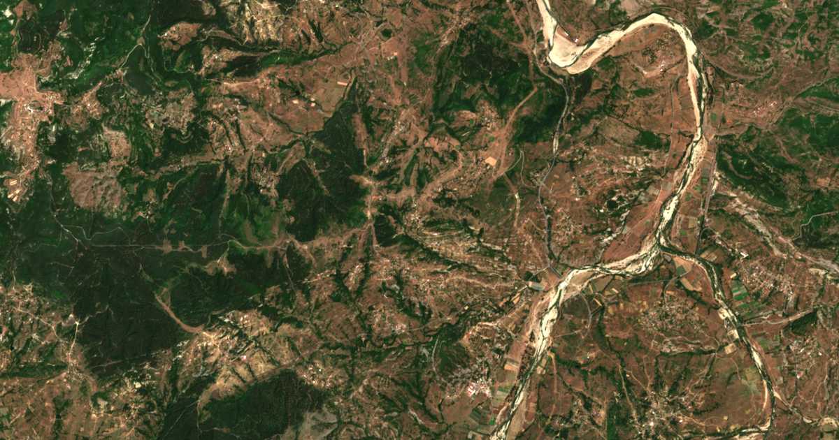 Satellitenkarte von Metličina