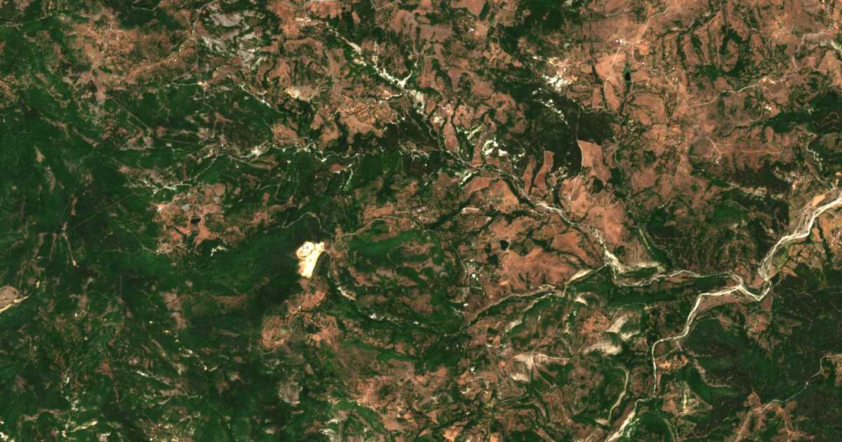 Satellitenkarte von Konče