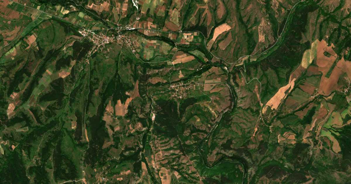 Satellitenkarte von Četirci