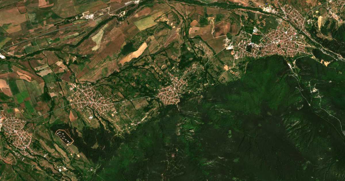 Satellitenkarte von Ovčarci