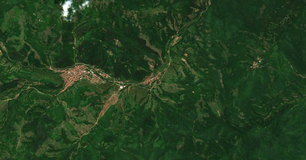 Satellitenkarte von Železna