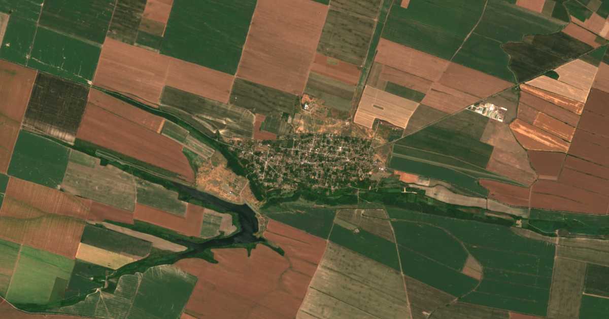 Satellitenkarte von Kovačica