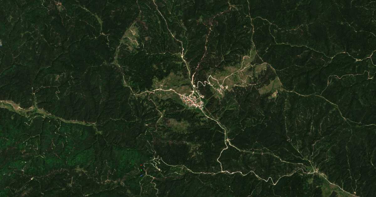 Satellitenkarte von Medeni poljani