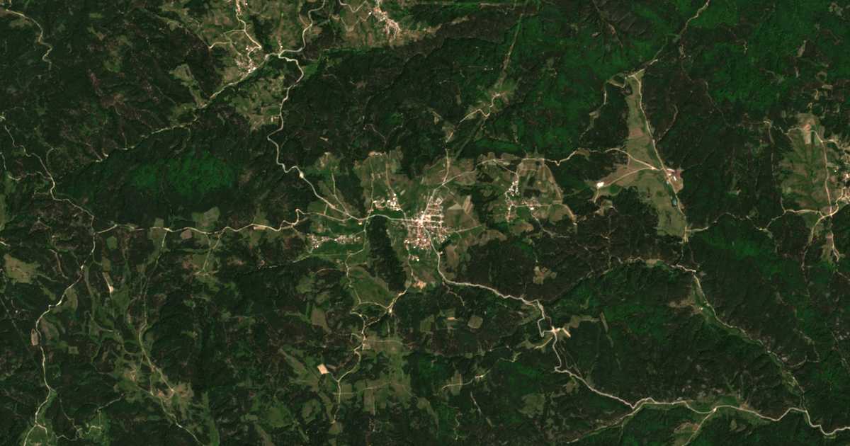 Satellitenkarte von Krǎstava