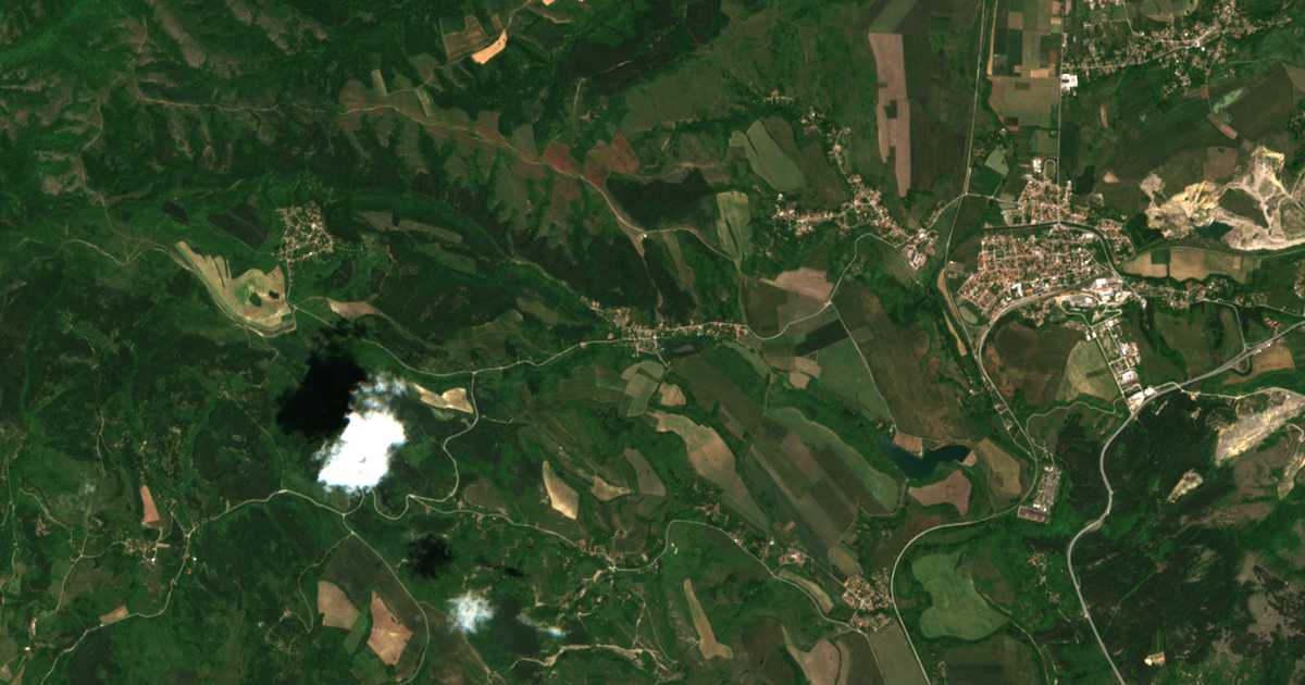 Satellitenkarte von Leskovec