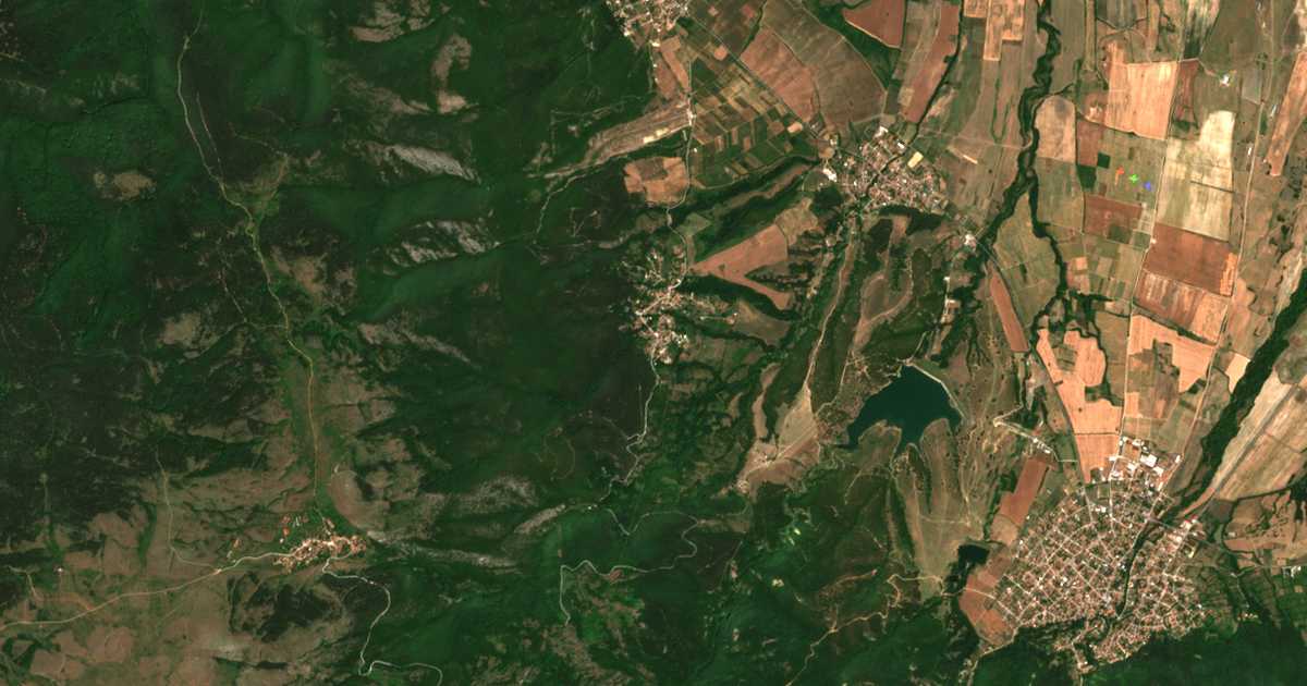 Satellitenkarte von Gornoslav