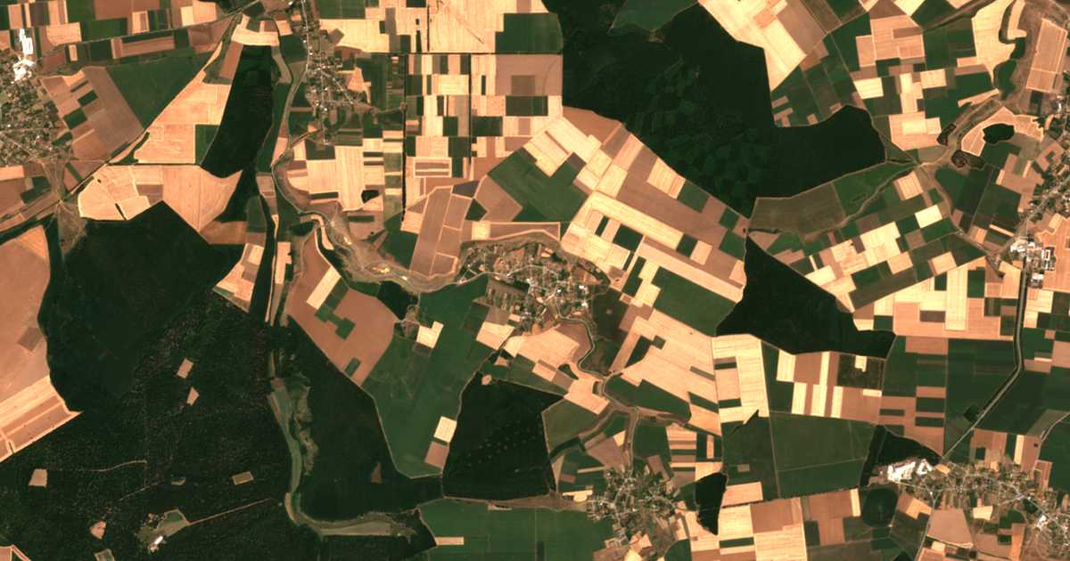 Satellitenkarte von Pčelina