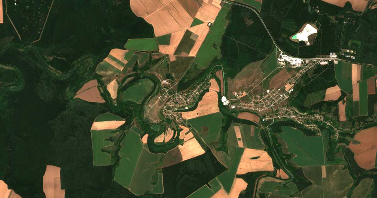 Satellitenkarte von Krivnja