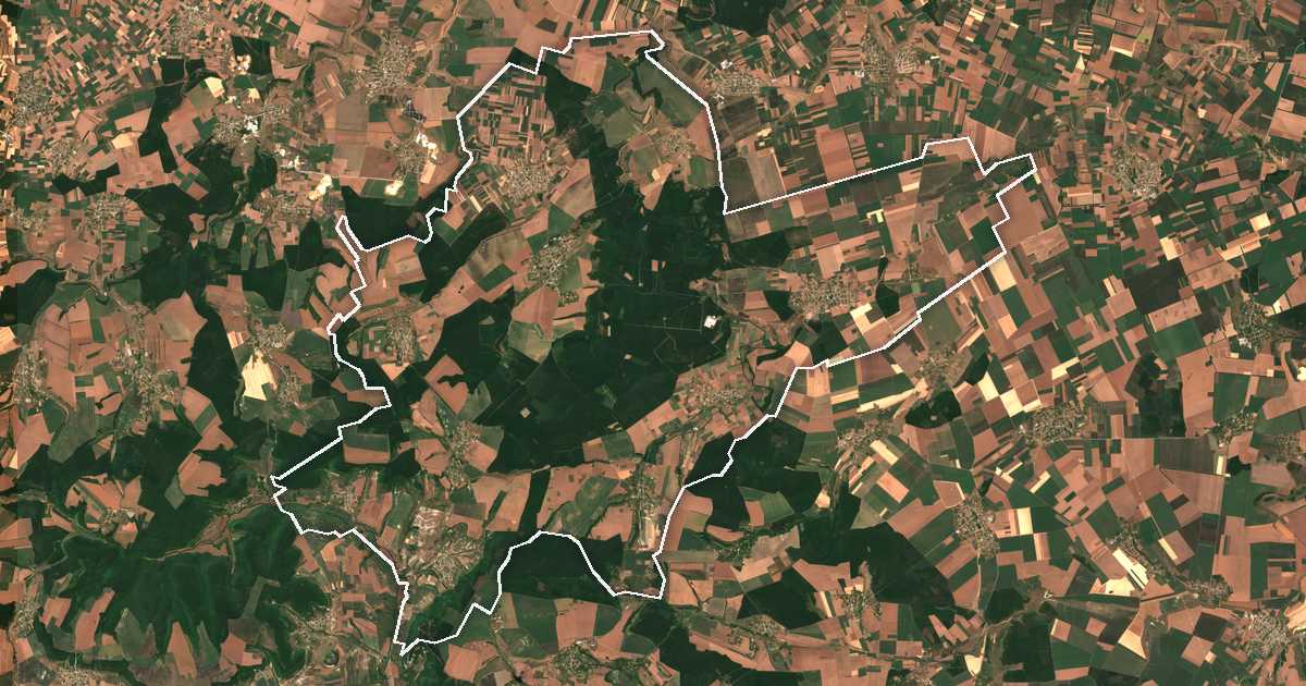 Satellitenbild mit eingezeichneter Grenze: Nikola Kozlevo