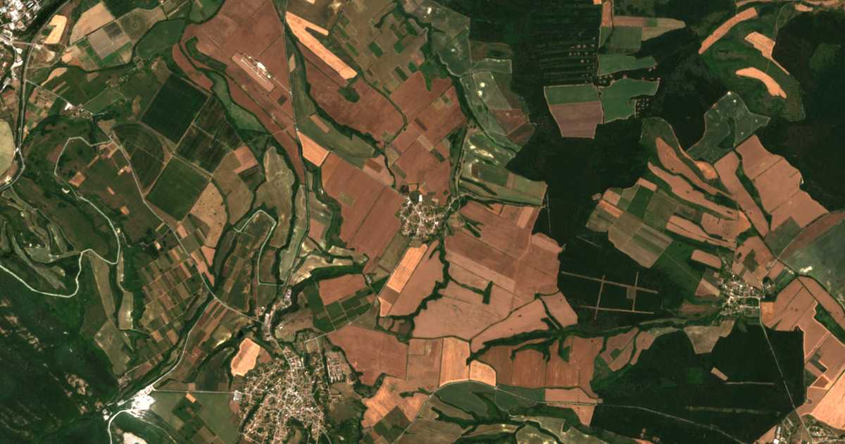 Satellitenkarte von Mokreš