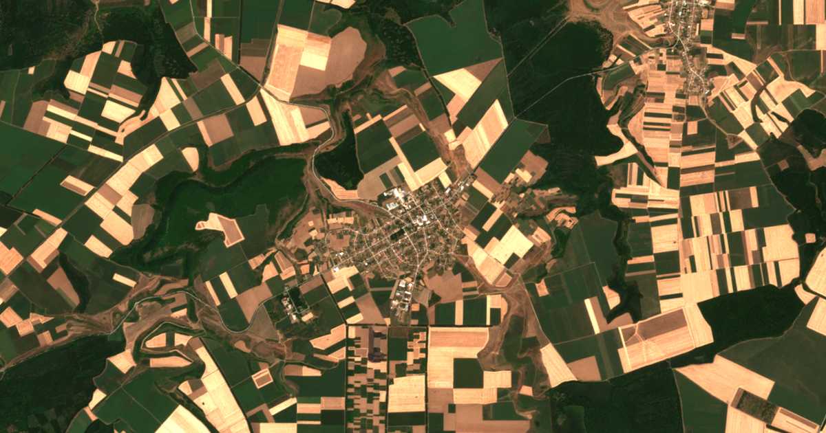 Satellitenkarte von Okorš