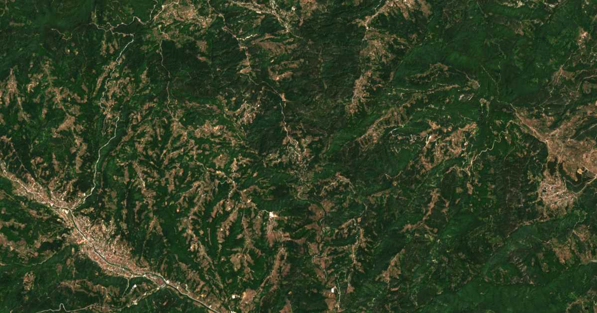 Satellitenkarte von Kočani
