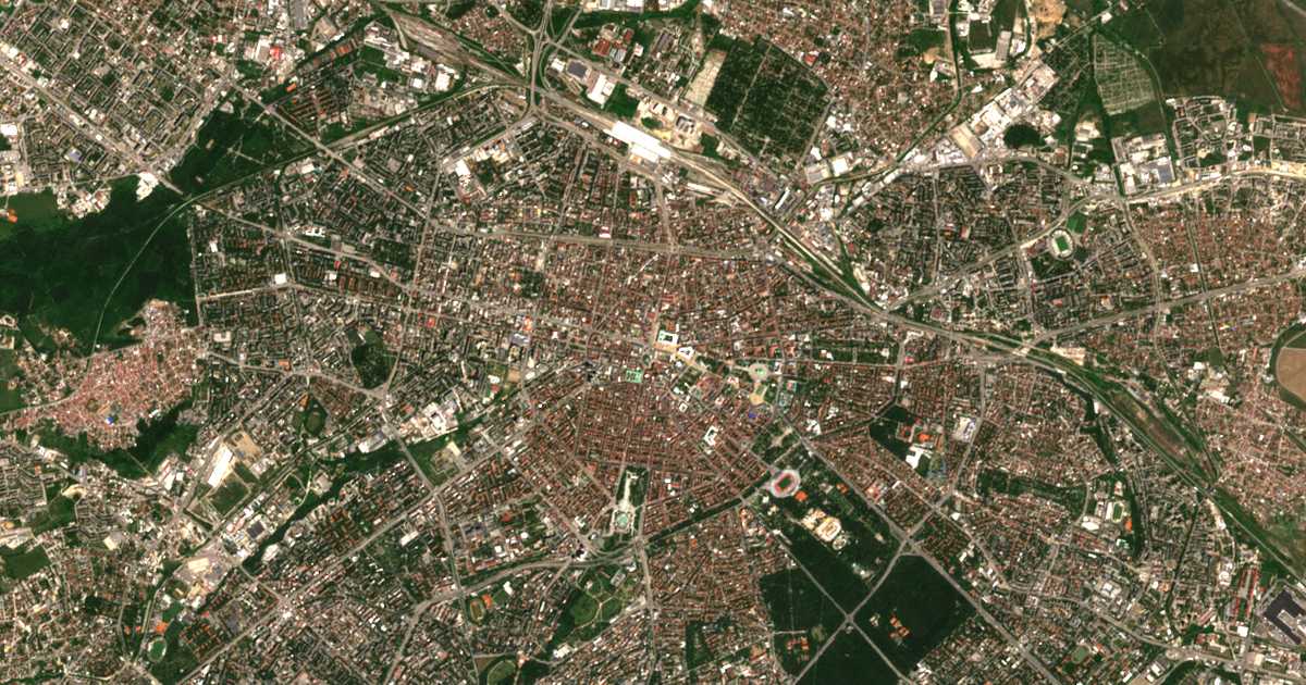 Satellitenkarte von Sofia