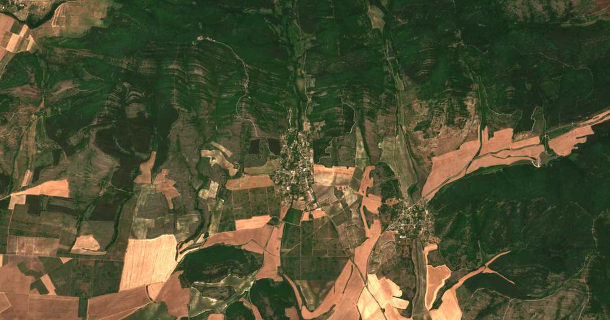 Satellitenkarte von Sredno Gradište