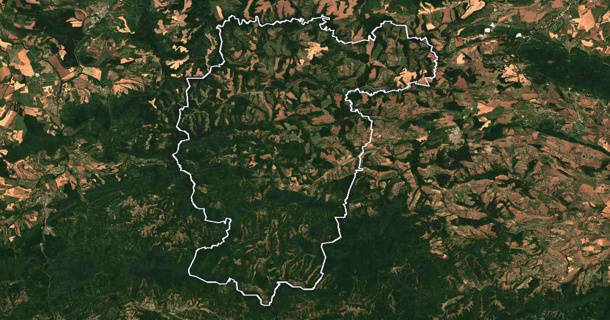 Satellitenbild mit eingezeichneter Grenze: Antonovo