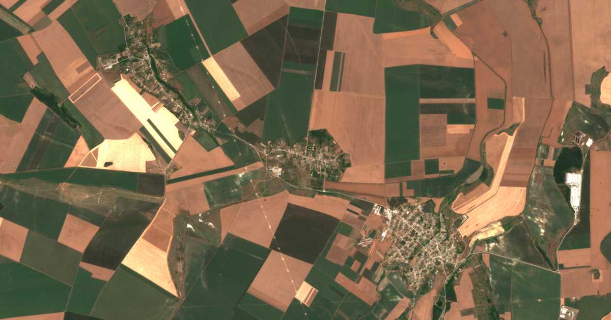 Satellitenkarte von Metličina