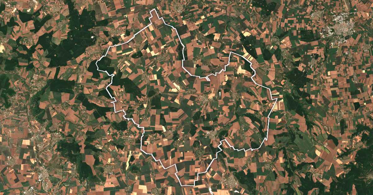 Satellitenbild mit eingezeichneter Grenze: Vǎlči Dol