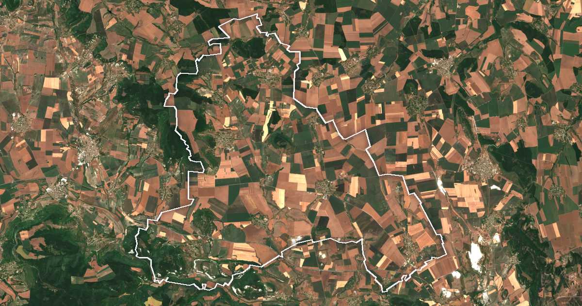 Satellitenbild mit eingezeichneter Grenze: Vetrino