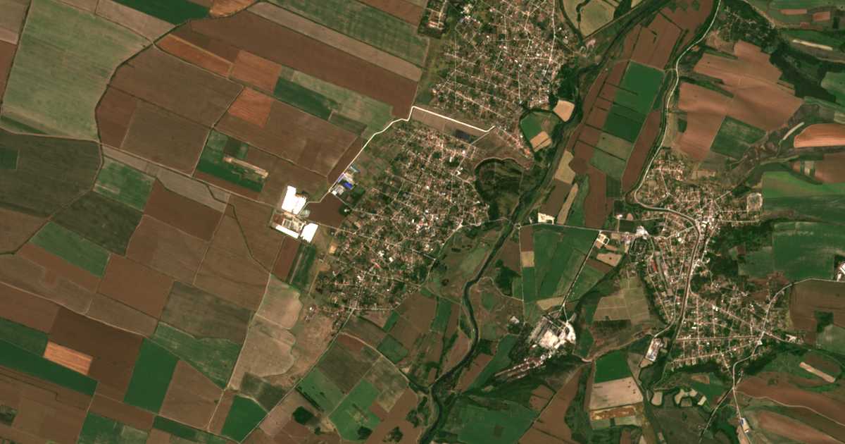 Satellitenkarte von Gložene