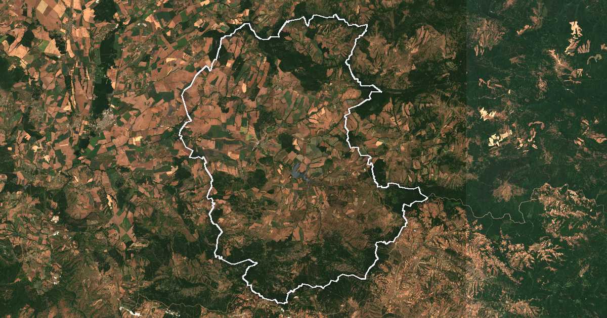Satellitenbild mit eingezeichneter Grenze: Boljarovo