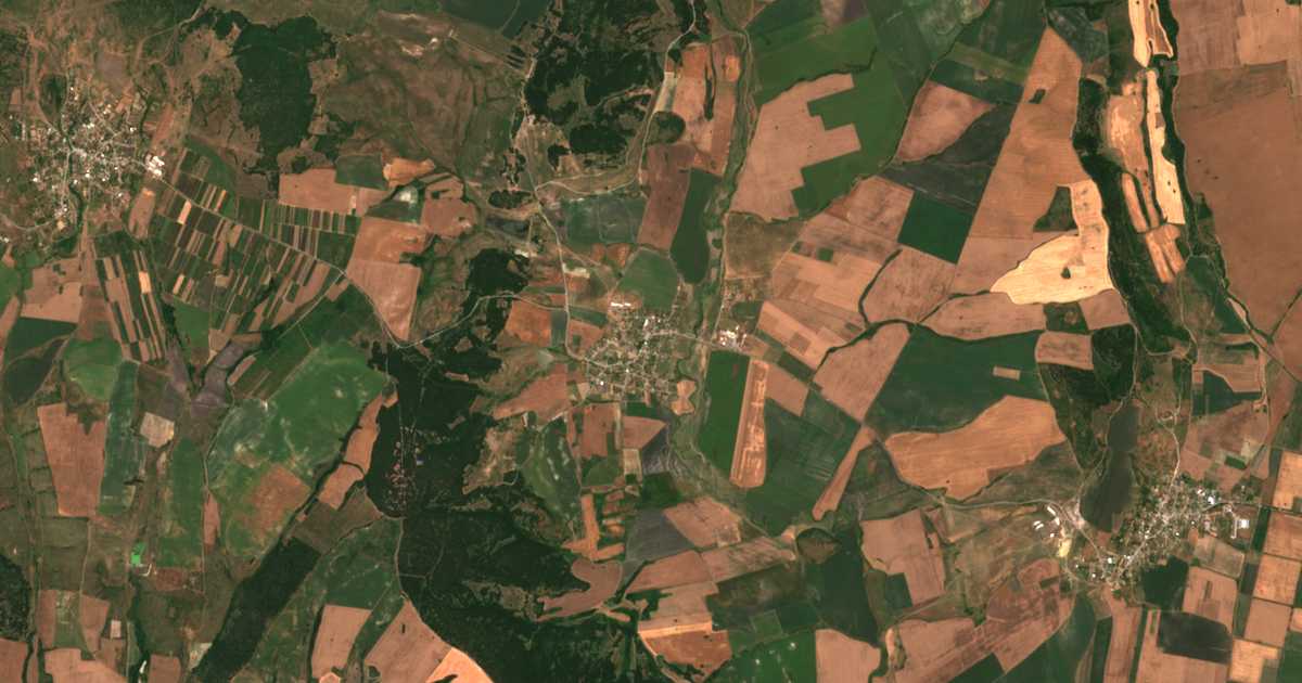 Satellitenkarte von Pčela