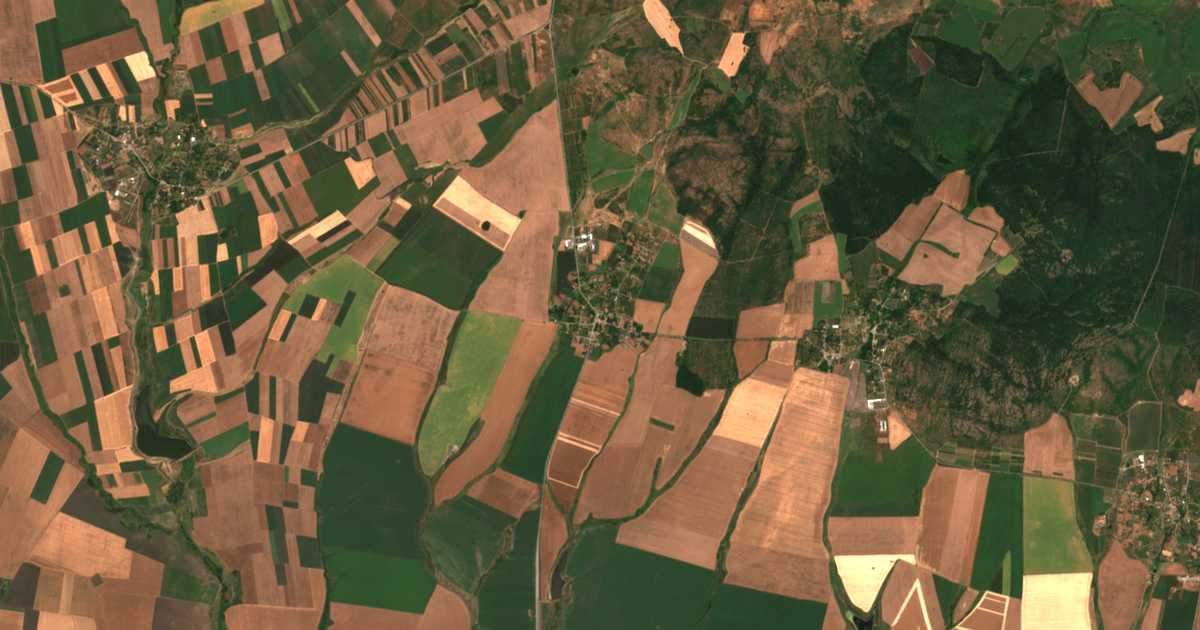 Satellitenkarte von Mežda
