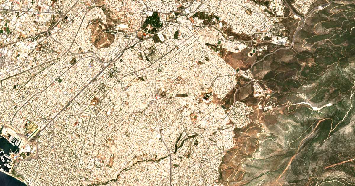 Satellitenkarte von Ymittós