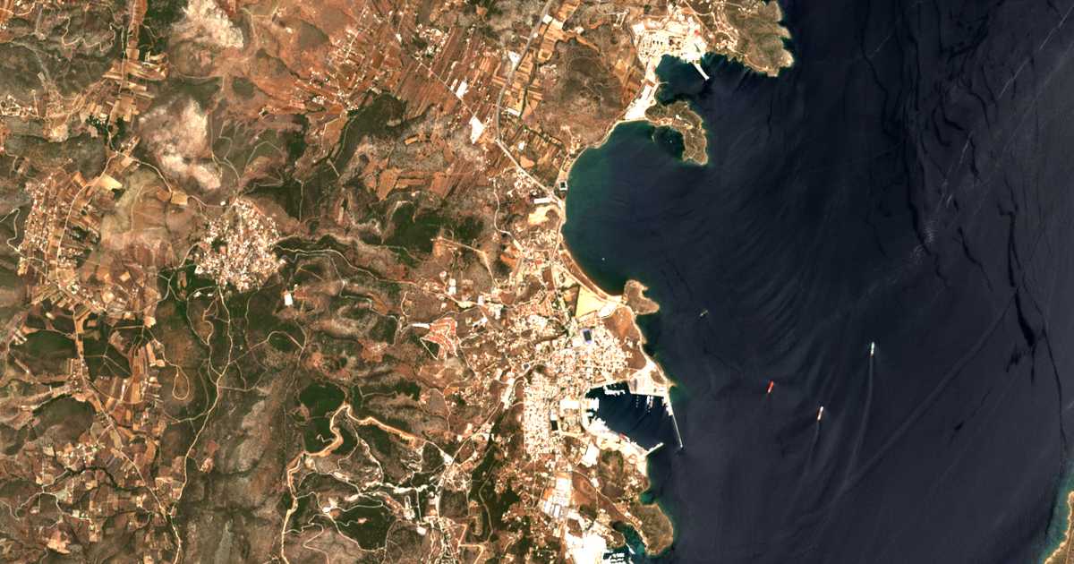 Satellitenkarte von Áno Thorikón