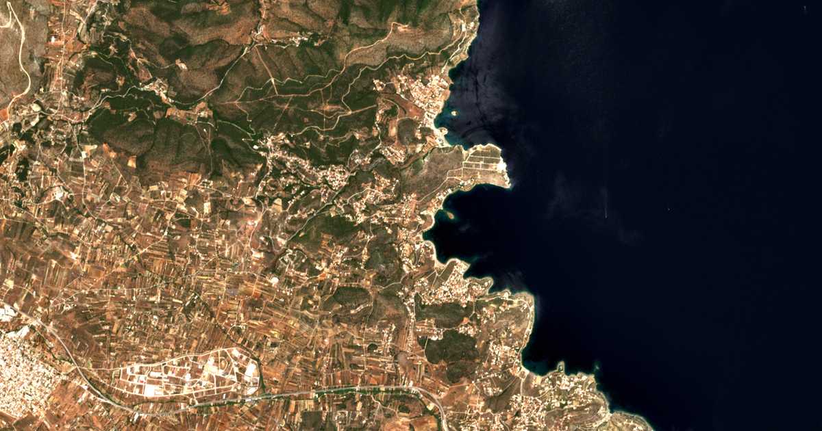 Satellitenkarte von Daskaleió