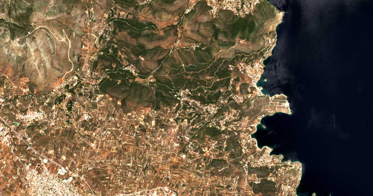 Satellitenkarte von Diónysos