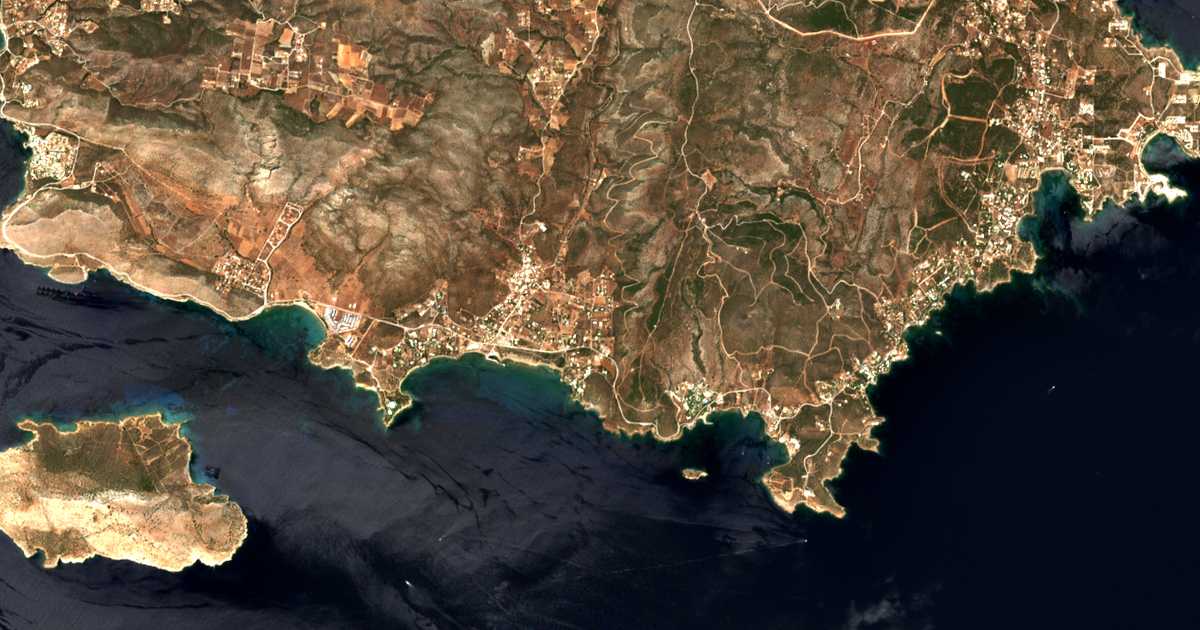 Satellitenkarte von Esperídes