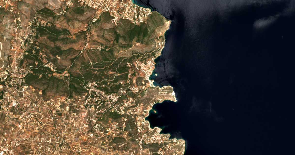 Satellitenkarte von Kakí Thálassa